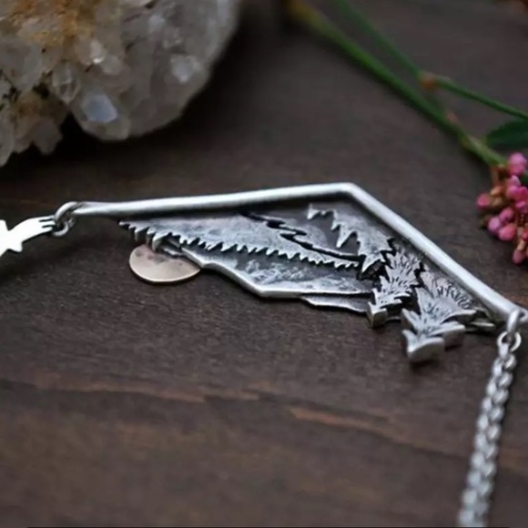 “Adventure Within” Nature Mountain Forest Necklace - Picture 6 of 7